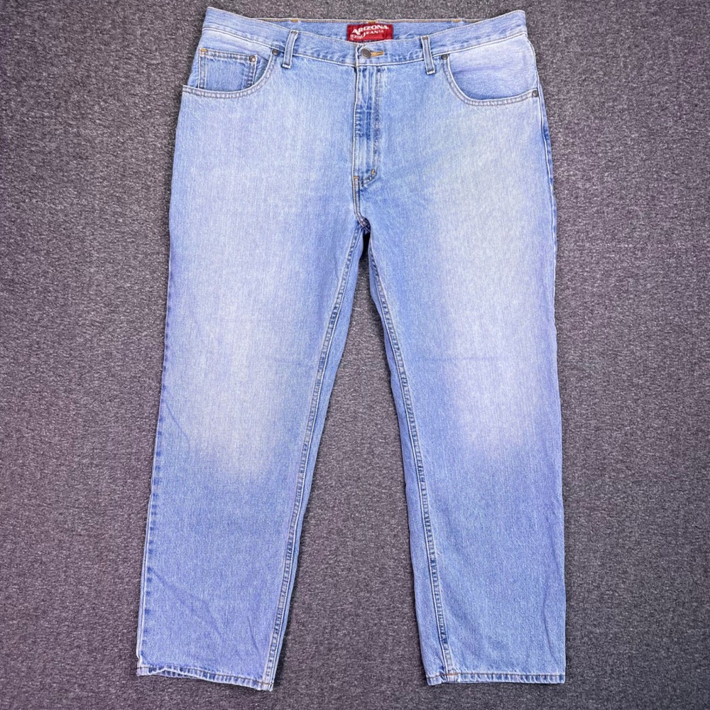 Arizona‎ Jeans Mens 40x29 Light Blue Relaxed Straight Casual Denim Cotton Baggy